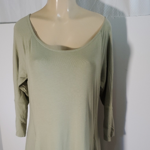 Soft Surroundings Elegant Olive Green Maxi Dress Size L - Picture 2 of 13